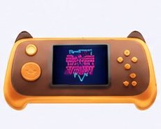 Orange handheld gaming device