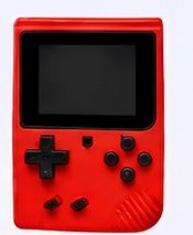 Red handheld gaming device